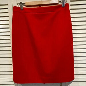 J. Crew Pencil Skirt Woven Size 6 Orange Color